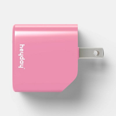 Dual Port (A+C) Wall Adapter - heyday Candy Pink: Ready to Use, Charge Indicator