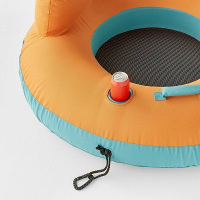 45" River Tube with Fabric Cover and Cup Holder - Embark: PVC Float with Canvas Cover