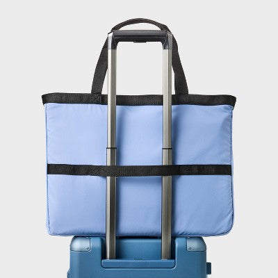 Daypack Packing Tote Bag - Open Story Blue: Travel Softside Twill Handbag