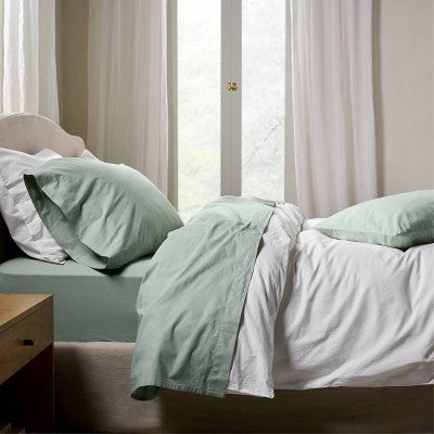 Standard Casual Organic Cotton Pillowcase Set Jade - Parachute for Target