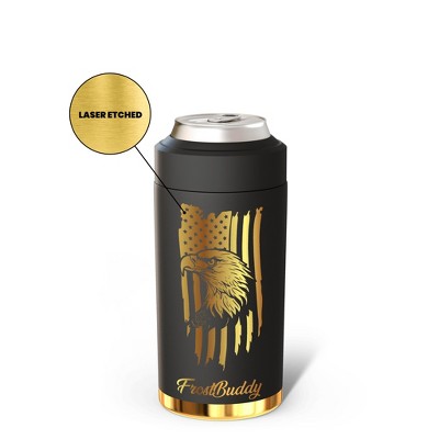 FrostBuddy Universal Buddy Insulated Can Cooler | Fits 12 / 16 Oz Cans, Slim Cans & Bottles | Stainless Steel Drink Holder Red