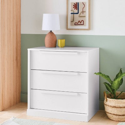 Modern 3 Drawer Dresser White - Room Essentials (LOCAL PICKUP ONLY)