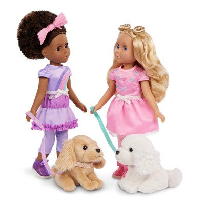 Glitter Girls Poseable Doll and Pup Set Teri & Bibi: Articulated Fashion Doll with Wavy Hair and Pup Theme