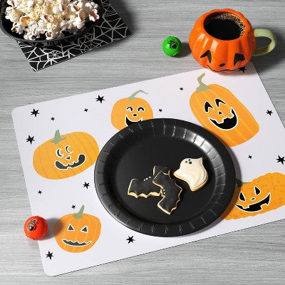 Halloween Pumpkin Interactive Placemat Orange - Hyde and EEK! Boutique