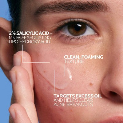 La Roche Posay Effaclar Acne Face Cleanser Medicated Gel Face Cleanser with Salicylic Acid for Acne Prone Skin - 1.69 fl oz