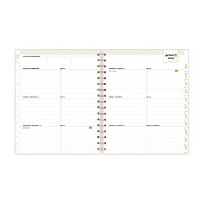 Blue Sky Day Designer 2026 Weekly/Monthly Faux Leather Hardcover Planning Calendar 7"x9" Blush