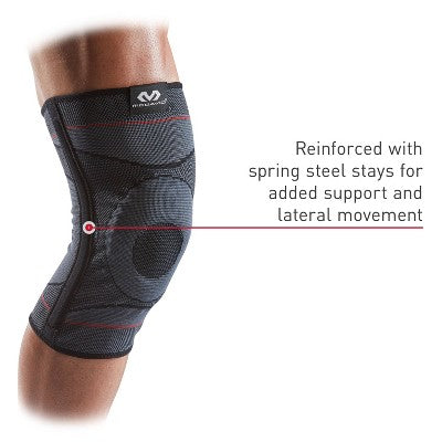 McDavid Sport Knee Knit Sleeve with Buttress and Stays - Gray - S/M