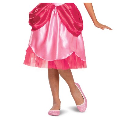 Kids' Super Mario Princess Peach Halloween Costume Dress with Headpiece 7-8