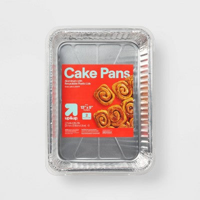 Aluminum Foil Cake Pan with Lids - 2ct - up&up