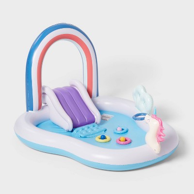70'' x 92'' x 50'' Play Center Update 34 gal Novelty Kiddie Pool Rainbow - Sun Squad