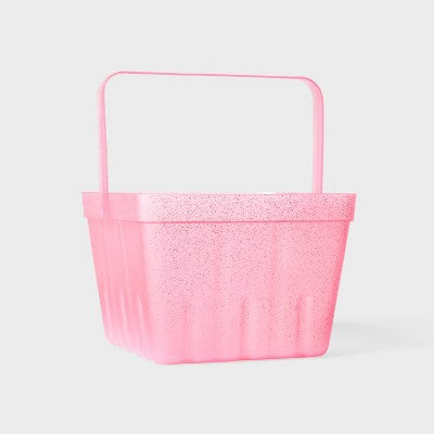 Easter Plastic Berry Basket Pink - Spritz