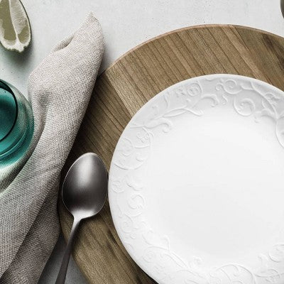 Corelle 8.5" Embossed Bella Faenza Dinner/Lunch Plate