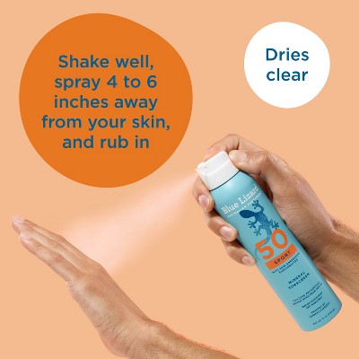 Blue Lizard Sport Mineral Sunscreen Spray - SPF 50+ - 5oz: Whole Body, Paraben-Free, Vegan, Unscented
