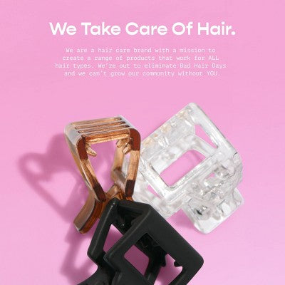 Gimme Beauty Fine Small Square Claw Clip - 8pc