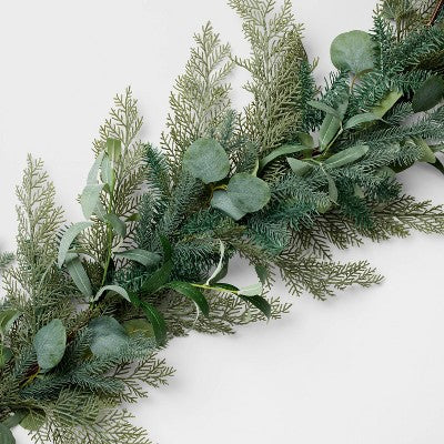 96" Extra Full Olive and Pine Holiday Garland - Threshold designed with Studio McGee (LOCAL PICKUP ONLY)