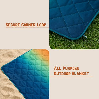 Weatherproof Vintage Throw Blanket Orange/Navy