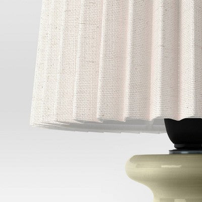 Mini Stick Table Lamp with Pleated Shade Green - Room Essentials