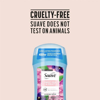 Suave Sweet 48-Hour Antiperspirant & Deodorant Stick - Pea & Violet - 1.2 fl oz