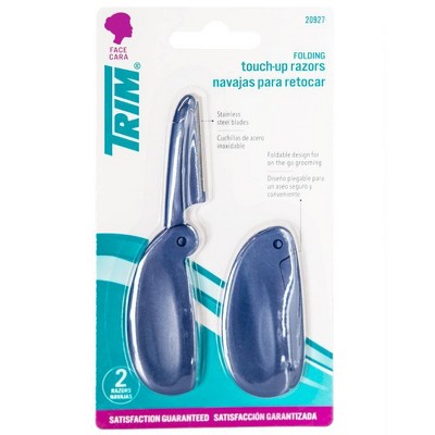 Trim Folding Touch-Up Razors - 2ct