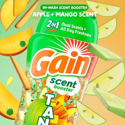 Gain Apple Mango Tango Beads Scent Boosters - 21.1oz: Bleach-Free, Odor Control, Spill-Resistant Lid