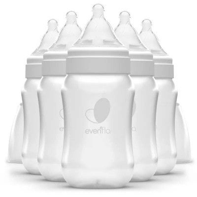 Evenflo 6pk Balance Wide-Neck Anti-Colic Baby Bottles - 9oz: Silicone Nipple, BPA-Free
