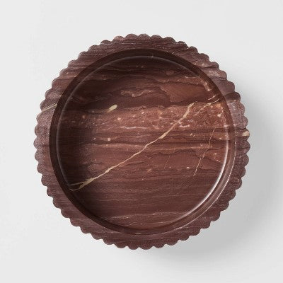 8" Marble Bowl Multicolor Naturals - Threshold designed with Studio McGee