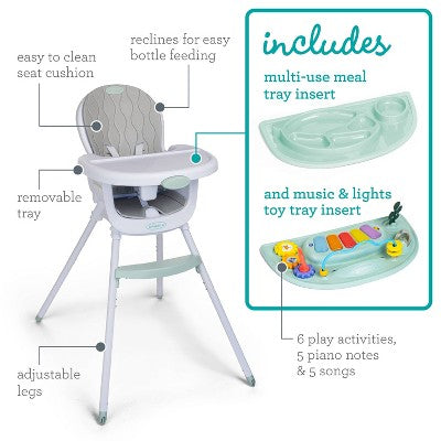 Infantino Music and Lights 8-in-1 Convertible High Chair (LOCAL PICKUP ONLY)