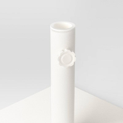 25lbs Steel Square Outdoor Patio Market Umbrella Bases White - Room Essentials (LOCAL PICKUP ONLY)