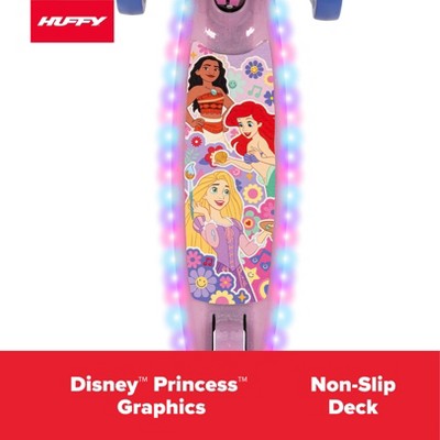 Huffy Disney Princess 3-Wheel Scooter with LED Lights - Pink/Purple