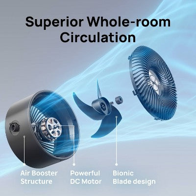 Dreo Pedestal Oscillating Fan Black and Carmel
