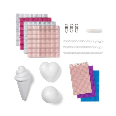 Disco Ball Decor Craft Kit - Mondo Llama: DIY Art Kit, Non-Toxic, Includes Glue & Figurines, Ages 6+