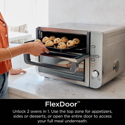 Ninja Double Stack XL Countertop Oven and Air Fryer with SmartFinish & DualZone Technology DCT601: Stainless Steel, Convection Bake, Air Fry (LOCAL PICKUP ONLY)