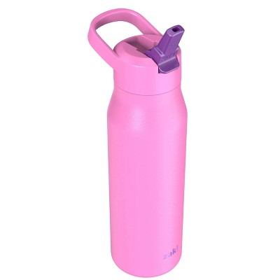 Zak Designs 20 fl oz Stainless Steel Insulated Straw Bottle - Light Pink