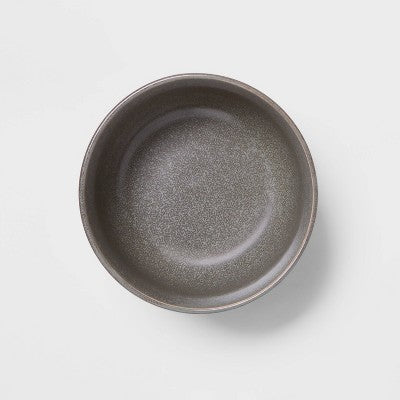 23oz Tilley Stoneware Cereal Bowl Gray/Brown - Threshold: Modern Round Glazed Dining Bowl, Microwave & Dishwasher Safe