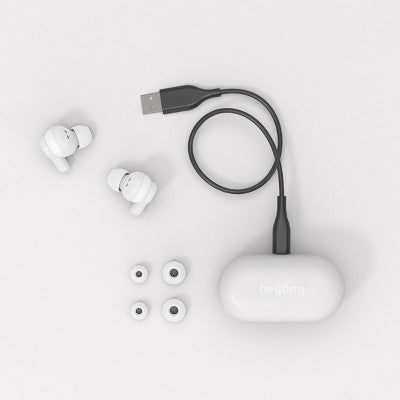 True Wireless Earbuds Active Noise Cancelling - heyday White