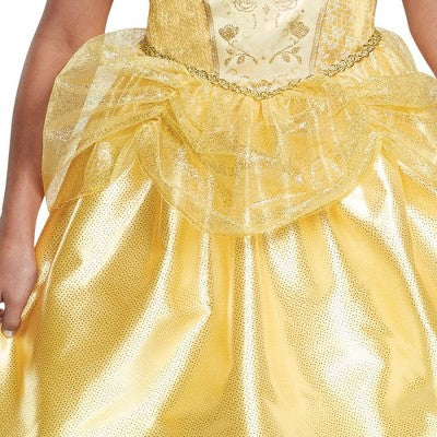 Disney Beauty and the Beast Princess Belle Toddler Halloween Costume Dress XXS (2T): Fairytale Storybook Yellow Dress for Girls