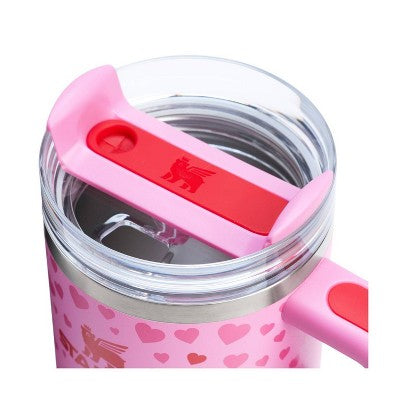Stanley 20 oz Stainless Steel H2.0 Flowstate Quencher Tumbler with handle Sweet Hearts