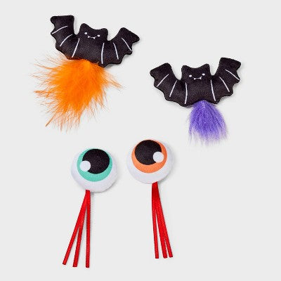 Eyeball Cat Plush Toy Set - 4pk - Boots & Barkley