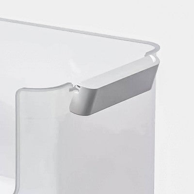 Click in Place 20.7qt Clear Open Front Plastic Storage Bin for Home and Office Organization White Latch - Brightroom