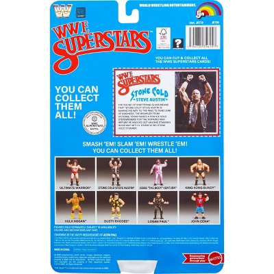 LJN WWE Superstars "Stone Cold" Steve Austin Action Figure, 1980s Retro 8" Collectible Toy