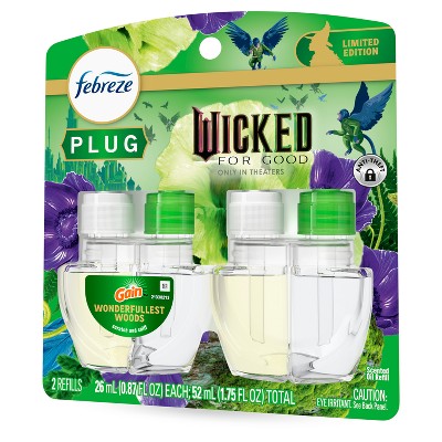 Febreze Plug Dual Refills Wicked Gain Wonderfullest Woods Air Freshener - 1.75 fl oz/2ct