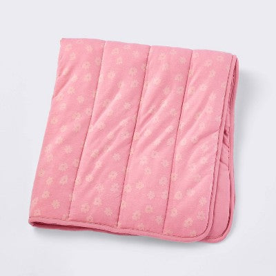 Rayon from Bamboo Jersey Quilted Blanket - Ditsy Floral - Pink - Cloud Island