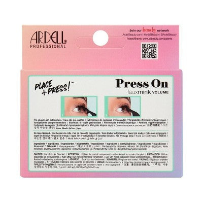 Ardell Press-On Mini Faux Mink False Eyelashes - 12pc: Full Volume, Synthetic Hair