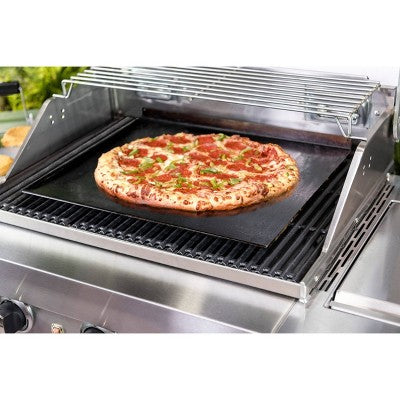 Char-Broil Carbon Steel Heat-Resistant Griddle Stone Grill Topper Silver