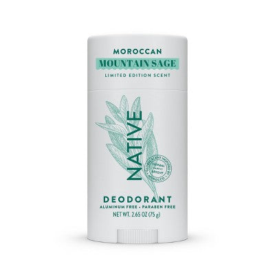 Native Limited Edition Aluminum-Free and Residue-Free Global Flavors Deodorant - Moroccan Mountain Sage - 2.65 fl oz