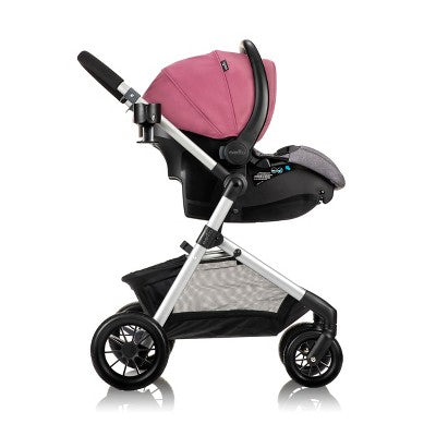 Evenflo Pivot Modular Travel System with LiteMax Infant Car Seat with Anti-Rebound Bar - Dusty Rose (LOCAL PICKUP ONLY)