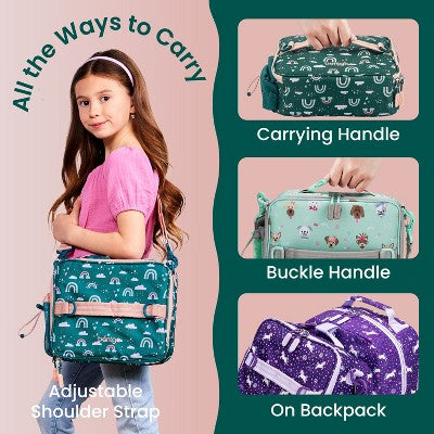 Bentgo Kids' Double Insulated Lunch Bag - Green Rainbow