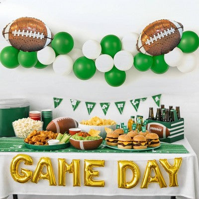 Packed Party Balloon Garland with 2 Mylar Footballs