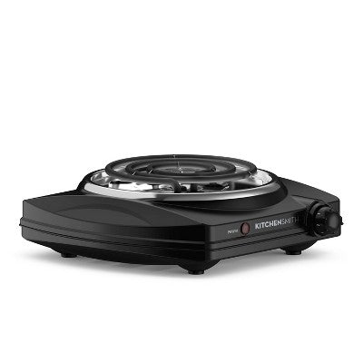 KitchenSmith Single Coil Burner: Metal Cooktop Accessory, Black, 2-Year Warranty, 10.81" Width, 3.38" Height