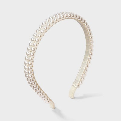 Girls' Pearl Headband - art class Ivory